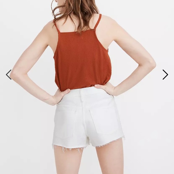 Madewell Relaxed Denim Shorts in Tile White - Picture 2 of 3